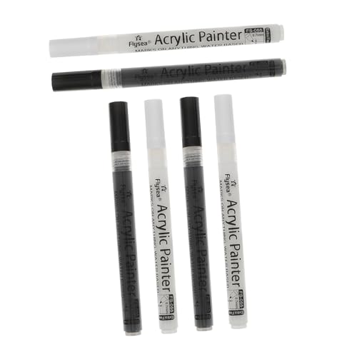 COHEALI 2 Sätze Acrylmarker Poster Personalisiert Schreibkladde Black Pen Permanentmarker Geschenkidee Nagelset Für Kinder Kreidemarker Studenten-marker Geruchlose Filzstifte 6 Stück * 2 von COHEALI