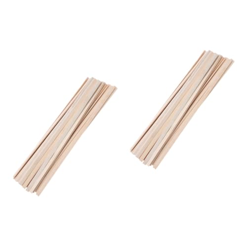 COHEALI 2 Sätze Chip Material Bastel Dekore Stick DIY Bastel Stick Herstellung Von Stäbchen Zum Basteln Stick Zum Basteln DIY Sticks Beige 50 Stück * 2 von COHEALI