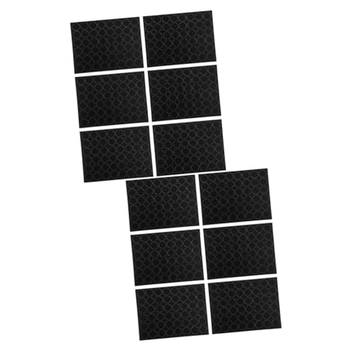 COHEALI 2 Sätze Dekorativer Aufnäher Mit Polka Dots Mehrzweck-kleinaufkleber Aufnäher Für Kleidungsstücke Multifunktionsaufkleber Für Kleidung Klebepunktpads Nylon Black 6 Blatt * 2 von COHEALI