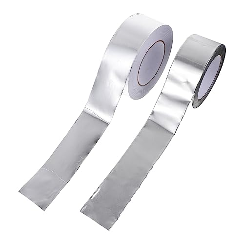 COHEALI 2 Sätze Folienband Aluminiumband Klempnerband Gefrierband Küchenband Klempnerband Klebeband Klebeband Aus Aluminiumfolie Hvac Band Dichtungsband 2 Rollen * 2 von COHEALI