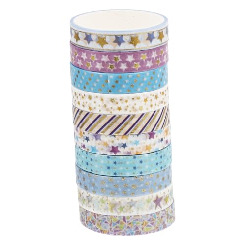 COHEALI 2 Sätze Heißpräge Washi Klebeband DIY Klebeband Japan Aufkleber Retro Aufkleber Vintage Washi Aufkleber Klebeband Für Tagebuch Kartenaufkleber Dekoratives 10 Rollen*2 von COHEALI