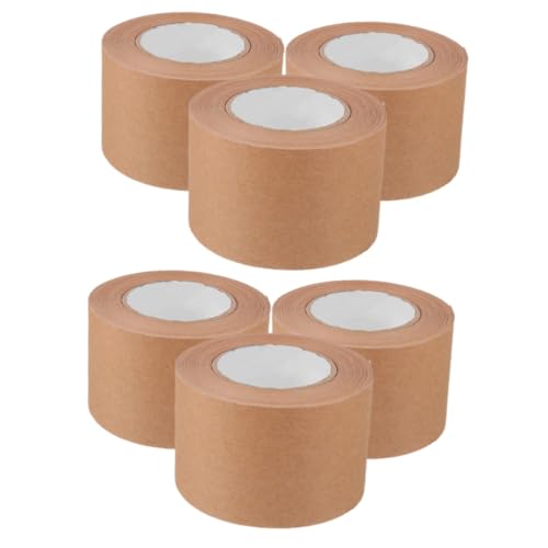 COHEALI 2 Sätze Klebeband Aus Kraftpapier Kraft-washi-tape Kraft-versandband Kraftpapier Klebeband Verschlussband Klebeband Für Verpackungskartons Band Schwere Light Brown 3 Rollen * 2 von COHEALI