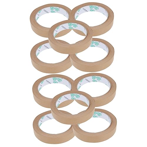 COHEALI 2 Sätze Klebeband Aus Kraftpapier Packing Tape Paketband Paketklebeband Abdeckband Masse Sich Bewegendes Papierband Geschriebenes Band Wasserdichtes Klebeband Abdichten 5 Stück * 2 von COHEALI