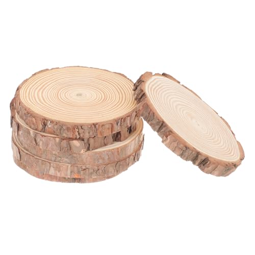 COHEALI 2 Sätze Leere Holzscheiben Waffeln Runden Ausschnitte Holzscheite Mit Löchern Teil Naturholz Home Decor Holzschild Unfertige Rundholzscheiben Holzscheitscheiben Hölzern 6 Stück * 2 von COHEALI