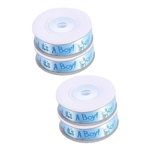 COHEALI 2 Sätze Mädchen Geburtstag Band Paketbänder Packriemen Printed Ribbon -dekor Banddekor Geschenkband Verpackungszubehör Geschenkverpackungsband Druckband Polyester Rosa 2rolle*2 von COHEALI