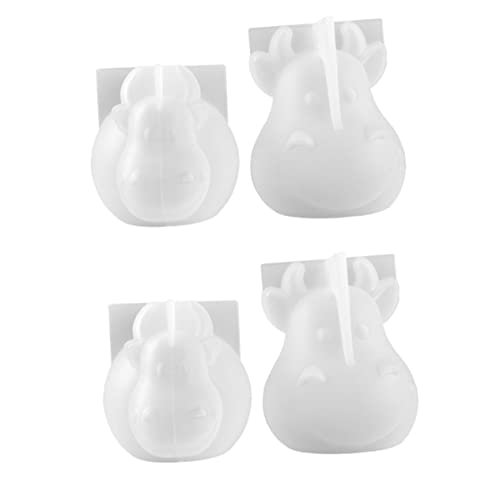 COHEALI 2 Sätze Silikonform Gießformen Für Tiere Chinesische Tierkreis-ochsen-statue 3d-tierformen Ochsenschimmel Kuh-design-fondant Cakesicles Schimmel Kieselgel Transparent 2 Stück * 2 von COHEALI