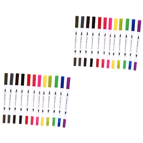 COHEALI 2 Sets Marker Aquarell Farbstift Doppelkopf Farbstift Stifte Auf Wasserbasis Tassenstifte Bunter Malstift Farbstifte Für Farbstifte Zeichnung Farbstift von COHEALI