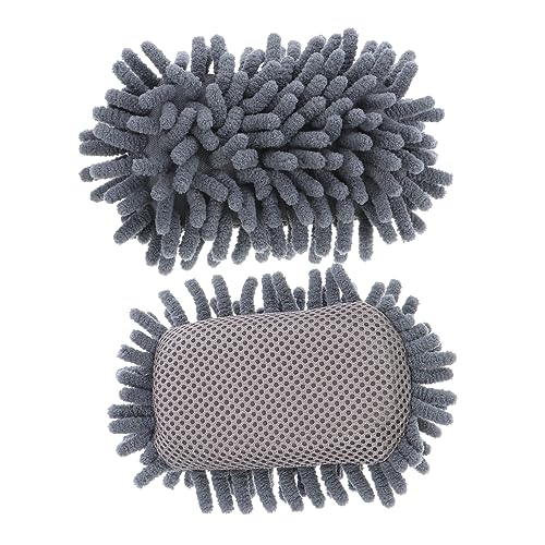 COHEALI 2 Stk Chenille-radiergummi Markierungstafel-staubwedel Whiteboard-radierer Aus Mikrofaser Whiteboard-staubtuch Mikrofaserreiniger Schwamm Aus Mikrofaser Chenille Und Schwamm Grey von COHEALI