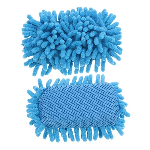 COHEALI 2 Stk Chenille-radiergummi Praktischer Tafelwischer Tafelschwamm Tafel Trocken Abwischbar Waschbare Kreide Whiteboard-reiniger Aus Mikrofaser Radiergummis Blue Chenille Und Schwamm von COHEALI