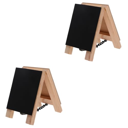 COHEALI 2 Stk Vertikale Graffiti-tafel Message Boards Mit Tischnummern Hochzeits-tafelschild Schreibtisch-schreibblock Mini-tafelständer Desktop-staffelei Kleines Tafelschild Black Holz von COHEALI