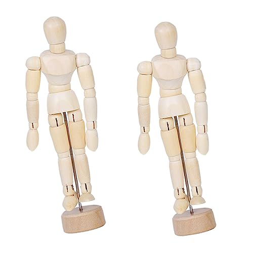 COHEALI 2 Stück Gelenkpuppe Maniquin Desktop Ornament Aew Actionfiguren Schaufensterpuppe Menschlicher Körper Modell Bewegliche Gelenkpuppen Gelenke Person Ornamente Puppenkörper von COHEALI