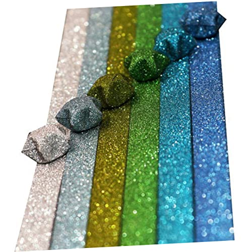 COHEALI 20 Packungen Glitzer-Sternpapier Origami-Sternpapierstreifen Glitzerpapier Origami-Papier Zum Falten Von Papier Origami-Streifen Papierband 3D-Blitz Blitzbohren von COHEALI