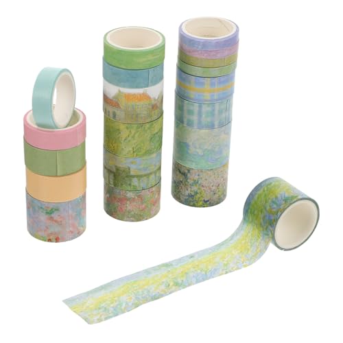 COHEALI 20 Rollen Washi-tape-set Washi Tape Zum Verpacken Von Geschenken Buntes Klebeband Blumen-klebeband Planer-abdeckbänder Handdekor Handkontenbänder Diy Farbiges Washi-tape Aufkleber von COHEALI