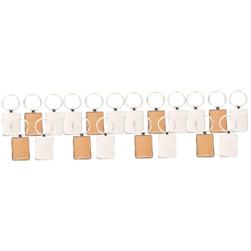 COHEALI 20 Stk Schlüsselanhänger leere Schlüssel Ringrohlinge Rohlinge basteln car keychain car key chain geburtstagsgeschenke geburtstagsmitgebsl Holz von COHEALI