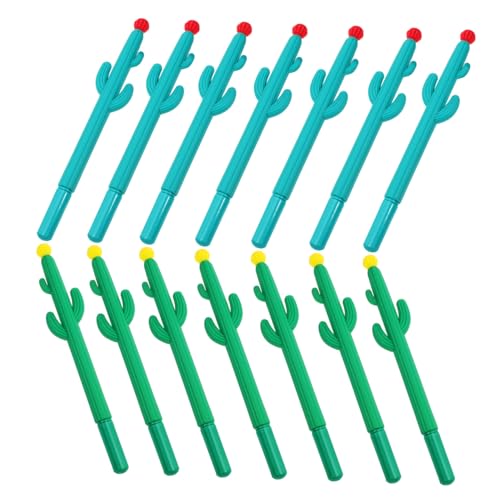 COHEALI 20 Stück Kaktus Gelstift Tintenstift Kugelschreiber Party Schreibstifte Für Kaktus Neutralstift Schilderstifte Bequemer Griff Kaktusstifte Floraler Preisstift Edelstahl von COHEALI