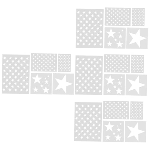 COHEALI 20 Stück Pentagramm Vorlage Wiederverwendbare Malschablone Muster Zeichnungsvorlage Sprühschablonen Klassenzimmer Schablonen Bastelschablone Muster Vorlage Einzigartige von COHEALI