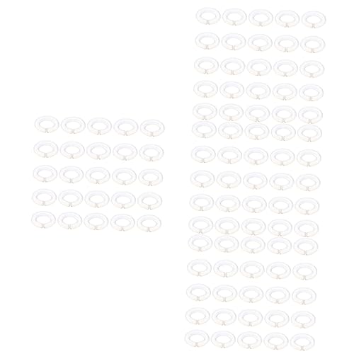 COHEALI 200 Stk ovale Kettenschnalle Acrylschnallen acryl runde ringe Schnallen zur Schmuckherstellung Acrylring bastelzeug glasses chain Schmuckringe aus Acryl schmuck DIY ringe Weiß von COHEALI