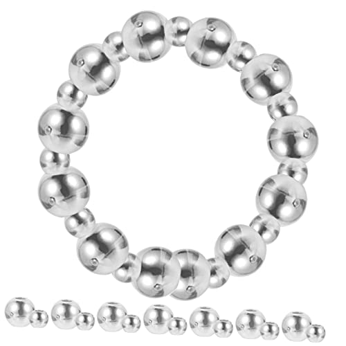 COHEALI 200St Armband aus Metallperlen bastelbedarf schmuckherstellung multifunktionale Perlen DIY Schmuck Kupferperlen zur Herstellung von Armbändern Abstandshalter aus Kupfer Silver von COHEALI