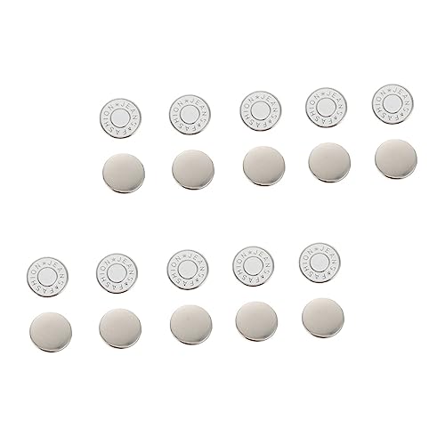 COHEALI 20St Nagelfreie Metallknöpfe Hosen-Accessoire Hose Taillenknopf verlängern Druckknöpfe kinderknöpfe buttons for jeans verstellbare Jeansknöpfe nagelfreie Instant-Buttons Legierung von COHEALI