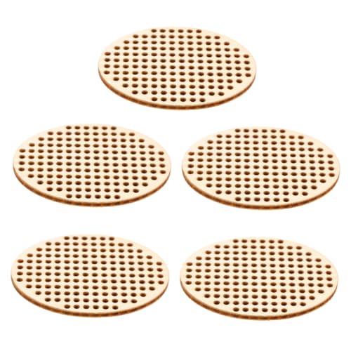 COHEALI 20St ovale Holzscheiben papierschere schrenzpapier Oval geformt verkleidung dekoring weihnachten dekoration Holzanhänger weihnacjtsdeko decor ovales Holz leere Holzscheiben Bambus von COHEALI