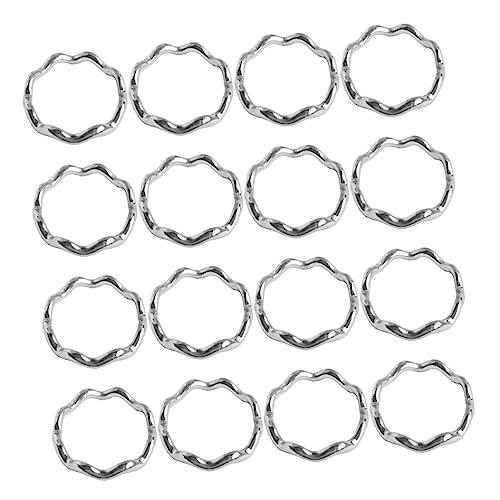 COHEALI 20st Schmuck Diy Ring Fingerringe Welle Halskette Verbindungsring Halskette Ringe Jump-ring- Ohrringe Biegeringe Schmuck Biegeringe Kreis Ringe Kette Biegering Silver von COHEALI