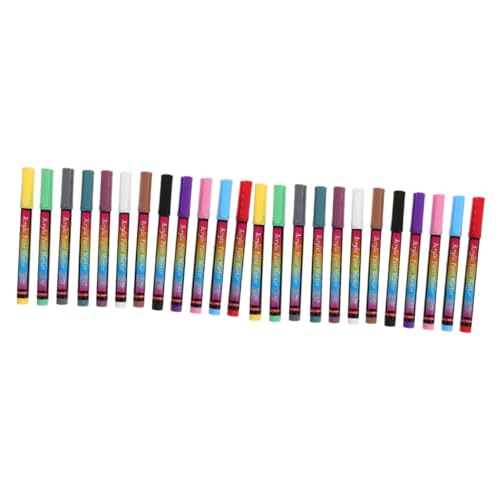 COHEALI 24 Stk weiche Steinbürste acyllackfarbe stifte drawing pen Art markers Zeitschriftenplaner-Stifte Scrapbook-Stift multifunktionale Lackmarker Pinselstifte für Acrylfarben Plastik von COHEALI