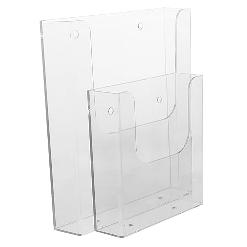 COHEALI 2St Aktenwandregal Papierhalter für Schreibtisch Aktenwand-Organizer aktenregal aktenständer Prospekthalter für den Schreibtisch Aktenordner für den Schreibtisch Acryl Transparent von COHEALI