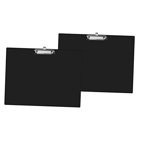 COHEALI 2St Malerei Schiene write board clipboard zeichentafel Skizzenbrett Zwischenablage schreiben Klemmbretthalter Skizzentafel für den Haushalt tragbares Zeichenbrett Plastik Black von COHEALI