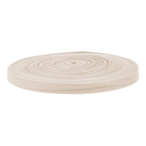 COHEALI 2cm Baumwollband bastelzeug the craft trageschlaufe schultergurt Gurtbandmaterial aus Segeltuch schwarzes Gafftape gewebtes Gurtband Accessoires für Stoffkunst Baumwolle Beige von COHEALI