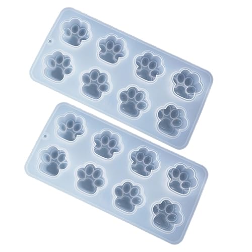 COHEALI 2st Katzenpfotenform De Para Gelatinas Gießform Für Katzenpfoten Blumenstanzer Für Die Kartengestaltung Diy Bastelform Katzenpfotenguss Diy-handbuch Cat-epoxy-guss Weiß Kieselgel von COHEALI