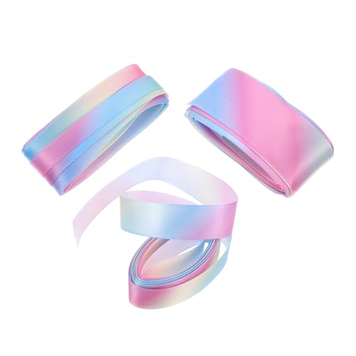 COHEALI 3 Rollen Farbverlaufs Gurtband Rosa Band Drahtband Hochzeits Washi Klebeband Pastellfarbenes Band Hochzeitsband DIY Zubehör Band Verpackung Stuhldekorationen Schleife von COHEALI