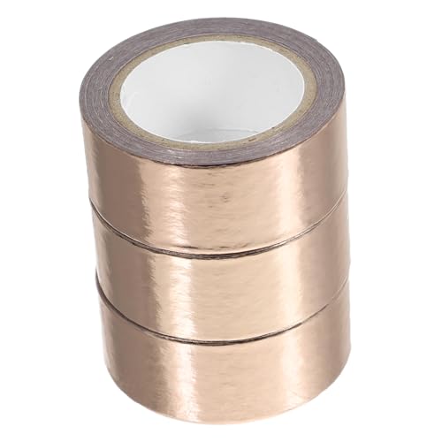 COHEALI 3 Rollen Heißprägeband Glitzerndes Verpackungsband Dekoratives Bastelband Bastelband Packband Washi Tape Aufkleber Klebebänder Praktisches Washi Tape Rosa von COHEALI