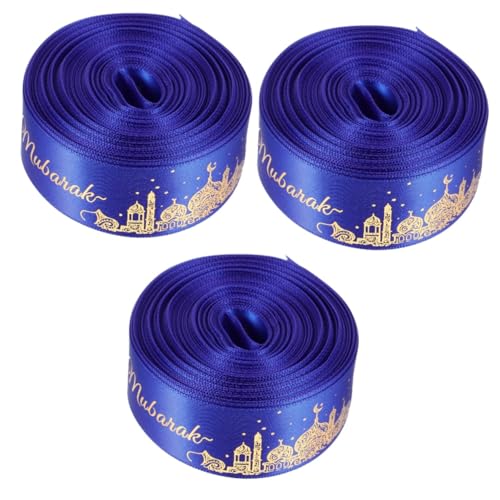 COHEALI 3 Rollen Ramadan-Festband ribbon bandfeile wickelpapier Festliches Band festivalbändchen gestaltetes Geschenkband Festival-Handwerksband Packband vorhanden DIY liefert Polyester von COHEALI