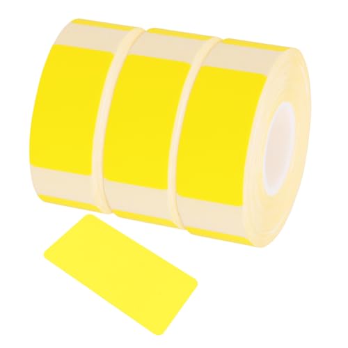 COHEALI 3 Rollen Thermoetikettenpapier Etikettenaufkleber Klebrige Thermoetiketten Rechtecke Beschriften Leere Etiketten Klebeetikett Etikettenbänder Yellow Selbstklebendes Papier von COHEALI