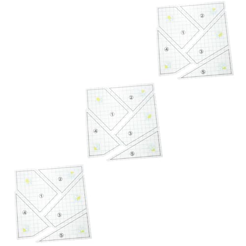 COHEALI 3 Sätze 3 Sets Patchwork Lineal Nählineale Plattenvorlage Zum Quilten Nähen Quilt Lineale Kleidungsdesign Lineale Quilt Schablonen Einfaches Bindewerkzeug Zum 5 Stück * 3 von COHEALI