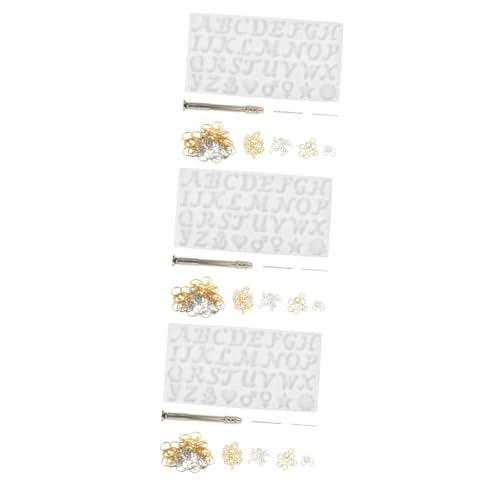 COHEALI 3 Sätze Alphabet-die-set Hängende Charme-diy-form Alphabet-anhänger Formen Zur Herstellung Von Anhängern Handgefertigte Anhängerform Diy Schlüsselbund Versorgung Diy-kits Legierung von COHEALI