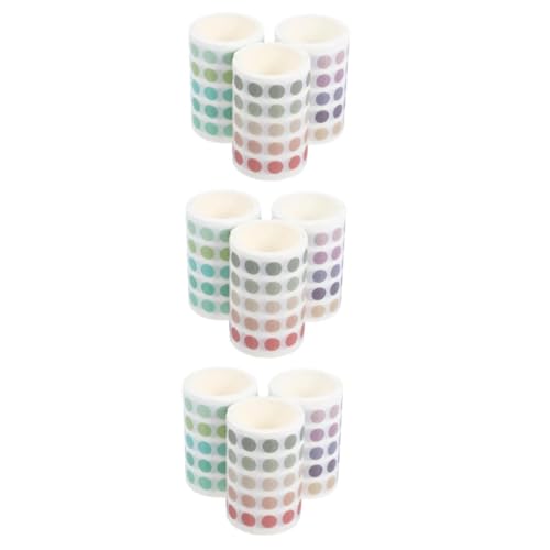 COHEALI 3 Sätze Aufkleberband Washi-tape-aufkleber Washi-sticker-pad Nummernaufkleber Für Den Außenbereich Runde Aufkleber Rosenwaldaufkleber Kleine Punktaufkleber Papier 3 Rollen * 3 von COHEALI