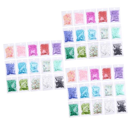 COHEALI 3 Sätze Bekleidungsmaterial Pailletten Sequin Glänzend Party Sachen Grusskarte Decor Ziernieten Party Supplies Grußkarten Dekor Runden Bausätze Diy & Handwerk Perlen 15 Packungen*3 von COHEALI