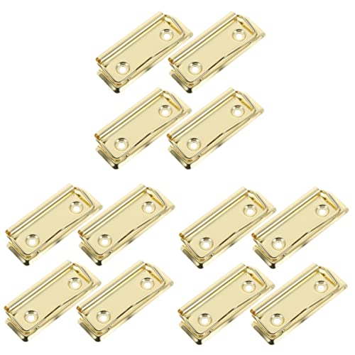 COHEALI 3 Sätze Bindemittel Aktenhefter Papierklemmen Tackern Büromappen Montierbare Clipboard-clips Aktenordner Große Clipboard-clips Schulbedarf Aluminiumlegierung Golden 4 Stück * 3 von COHEALI