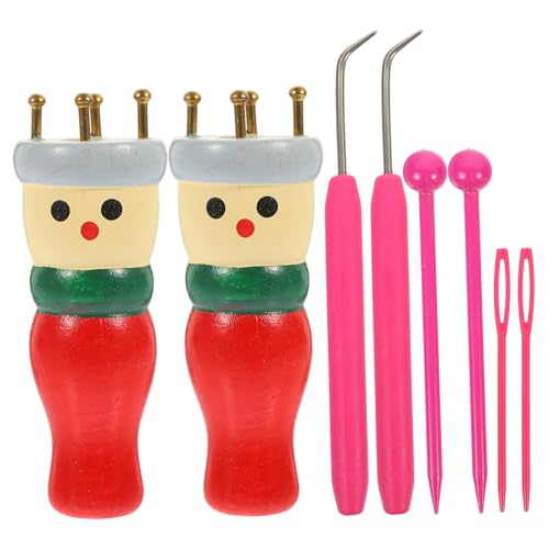 COHEALI 3 Sätze Für Holzpuppen Stricknadeln Für Puppen Kinderspielzeug Kindersachen Jumbo Mini-strickmaschinen Spulen-strickset Französische Strickpuppe Webstühle Strickspielzeug von COHEALI