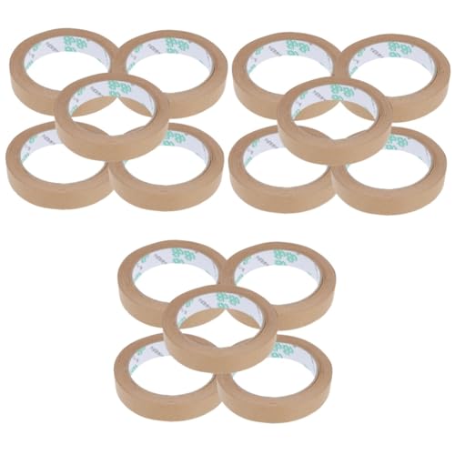 COHEALI 3 Sätze Klebeband Aus Kraftpapier Wasserdichtes Band Transportband Für Kartons Kraftband Kraft-flatback-papier Diy Beschriebene Papierbänder Paketklebeband Aus Karton 5 Stück * 3 von COHEALI