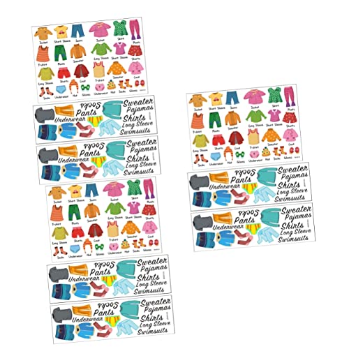 COHEALI 3 Sätze Kleideretiketten Für Kommoden Kinderzimmer Sticker Kinderkleider Wandtattoos Kinder Aufkleber Kleiderkommode Kleidungsetiketten Kleideretiketten Für Kinder Pvc 3 Blatt * 3 von COHEALI