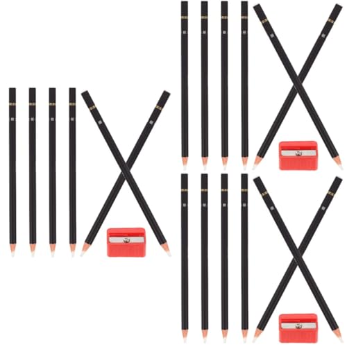 COHEALI 3 Sätze Stift Radiergummi Künstler Radiergummi Highlight Radiergummi Stiftform Radiergummi Stiftstil Detail-radierstift Skizzengummistift Maler-radierstift Holz 6 Stück * 3 von COHEALI