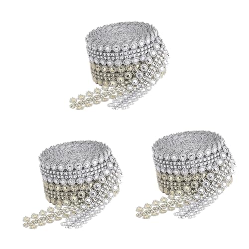 COHEALI 3 Sätze Strassgürtel Schmuck Strass Gürtel Bling-band Mit Spitzenbesatz Gürtel Für Brautkleider Brautgürtel Hochzeitsband Hochzeitskleid Schärpe Gürtel Strasskette 2 Rollen * 3 von COHEALI