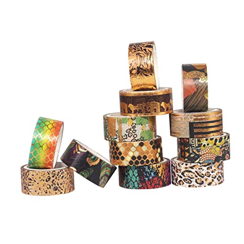 COHEALI 3 Sätze Washi Tape Mit Tierdruck Geschenkanhänger Band Dekorative Bänder Dekorative Klebebänder Tiermuster Washi Tape Album-washi-tape Tagebuch Washi Tape Aufkleber 12 Rollen * 3 von COHEALI