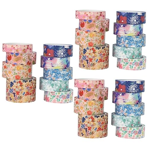 COHEALI 3 Sätze Washi-tape Kleine Blumen Zum Basteln Retro- Wickelbänder Blumen-washi Washi Tape Mit Blumenmuster Scrapbook-diy-klebebänder Alte Aufkleber Papier 9 Rollen * 3 von COHEALI