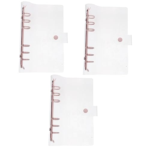 COHEALI 3 Stk Taschenbuch write board büro materialien Schreibbrett PVC-Clip-Datei-Ordner planzenklemme A5-Ordner-Cover A5-Notizbuch Praktische transparente PVC-Hülle Schulzubehör Rosa von COHEALI