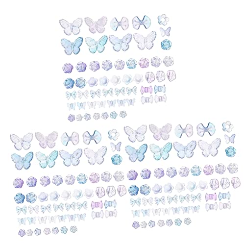 COHEALI 3 Stück 1 Haarschmuck Zubehör Perlen Für Diy Halskette Perlen Charms-perlen Bastelperle Selber Machen Locker Selber Machen Schmuckperlen Blumen-nailart-anhänger Diy Zubehör Acryl von COHEALI