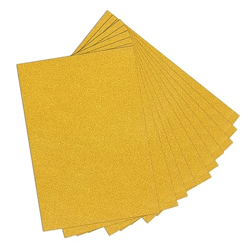 COHEALI 30 Blatt Glitzerpapier bastelmaterial weihnachten dekoring weihnachten glitter paper goldfarbener Metallic-Karton Papierkarten selber machen Perlglanzpapier Glitzerkarton Golden von COHEALI