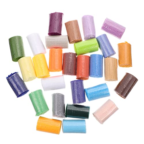 COHEALI 30 Rollen Teppich-stickerei-set Retro-teppich Garnfäden Abschneiden Knüpfgarn Tufting-kit Vorgeschnittenes Garn Für Kissenbezüge Diy Häkelgarn Strickpakete Für Kinder Polyester von COHEALI